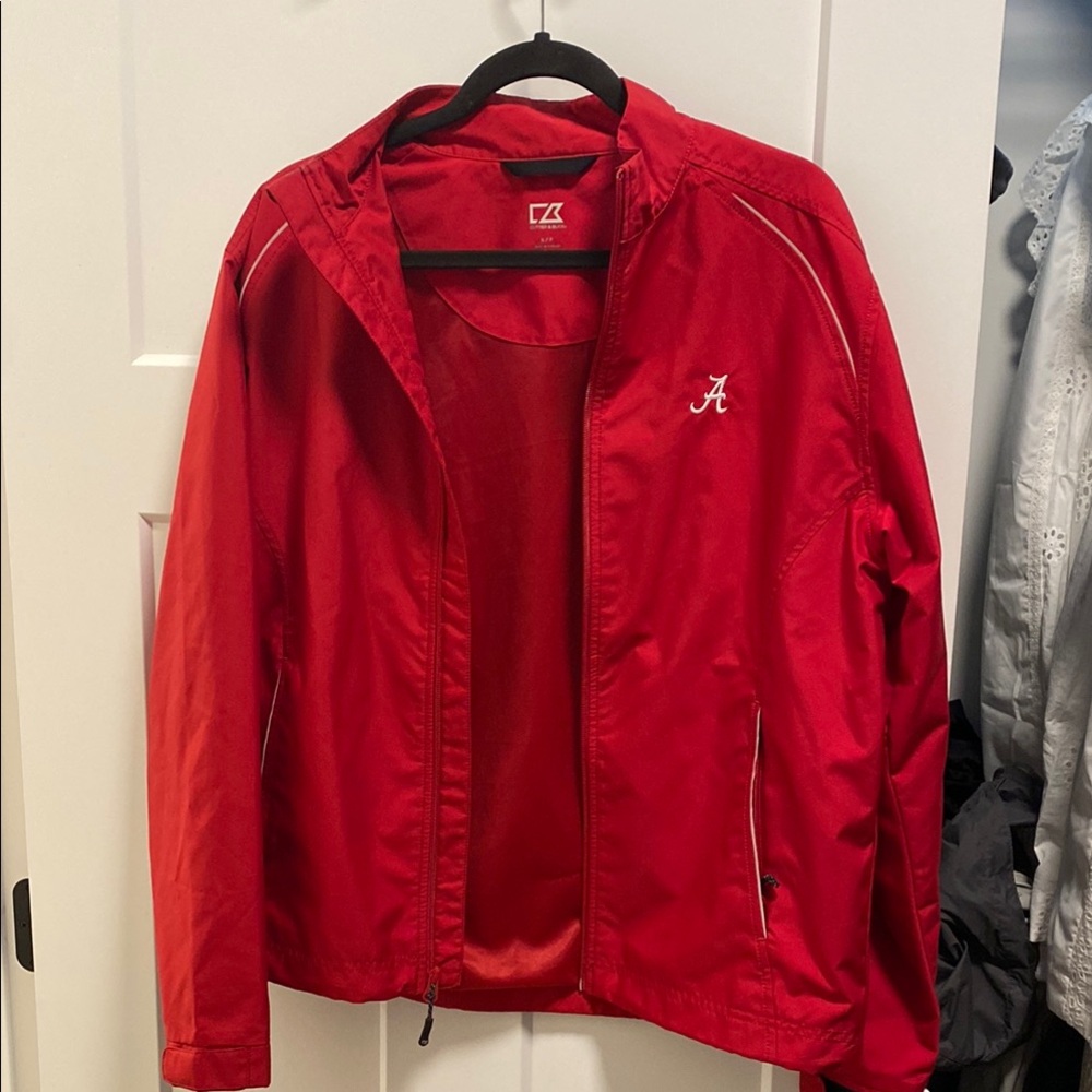 Red Cutter & Buck Jacket with Alabama Logo